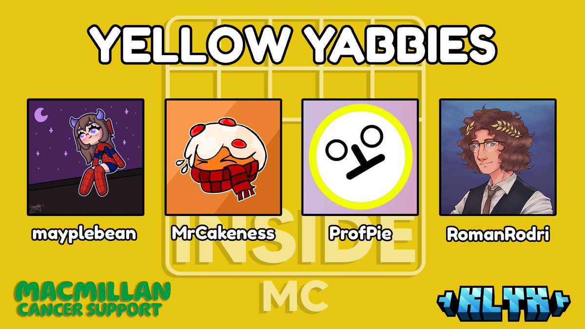 🎙️ YELLOW YABBIES 🖱️

📢 <a href="/mayplebean/">mayplebean✨pre-debut✨</a> <a href="/MrCakeness/">MrCakeness</a> <a href="/profpie2000/">Maddy/Prof Pie 🏳️‍⚧️</a> <a href="/RomanRodriBR/">RomanRodri 🇧🇷 | 🇺🇸</a> 

Tune in on November 2nd at 7pm GMT / 2pm EST as they attempt to win Klyx whilst raising money for Macmillan! 💚