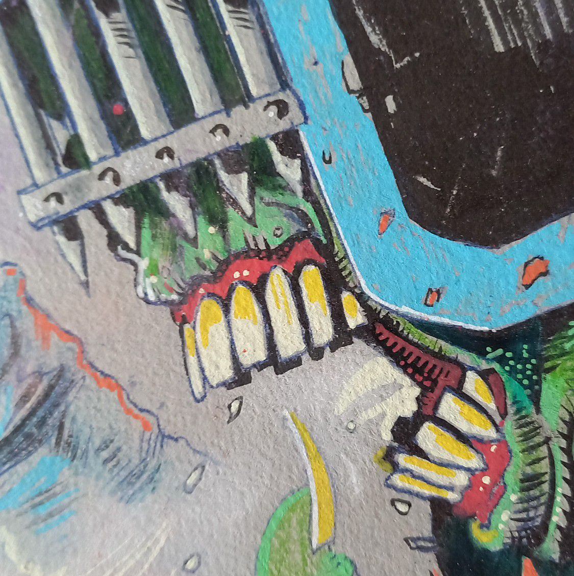 A very tiny extreme close-up from my contribution to the JUDGE DEATH MEGA SPECIAL….  PREORDER at this link - 2000ad.com/news/brian-bol… #HappyHalloween #2000ad #Dredd