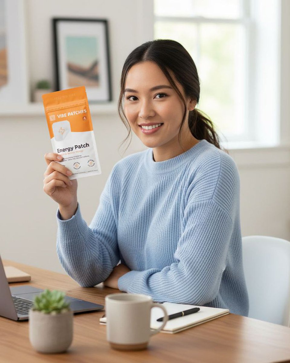 VibePatches's tweet image. ⚡ Meet the Energy Patch. Natural energy without the crash. ⚡
Skip the pills &amp;amp; drinks. This simple vitamin patch delivers steady focus &amp;amp; stamina for 8–10 hrs. 🌿 Plant-based • Vegan • Made in USA 🇺🇸
Peel. Stick. Stay energized.
#EnergyPatch #VibePatches #VitaminPatch #Wellness