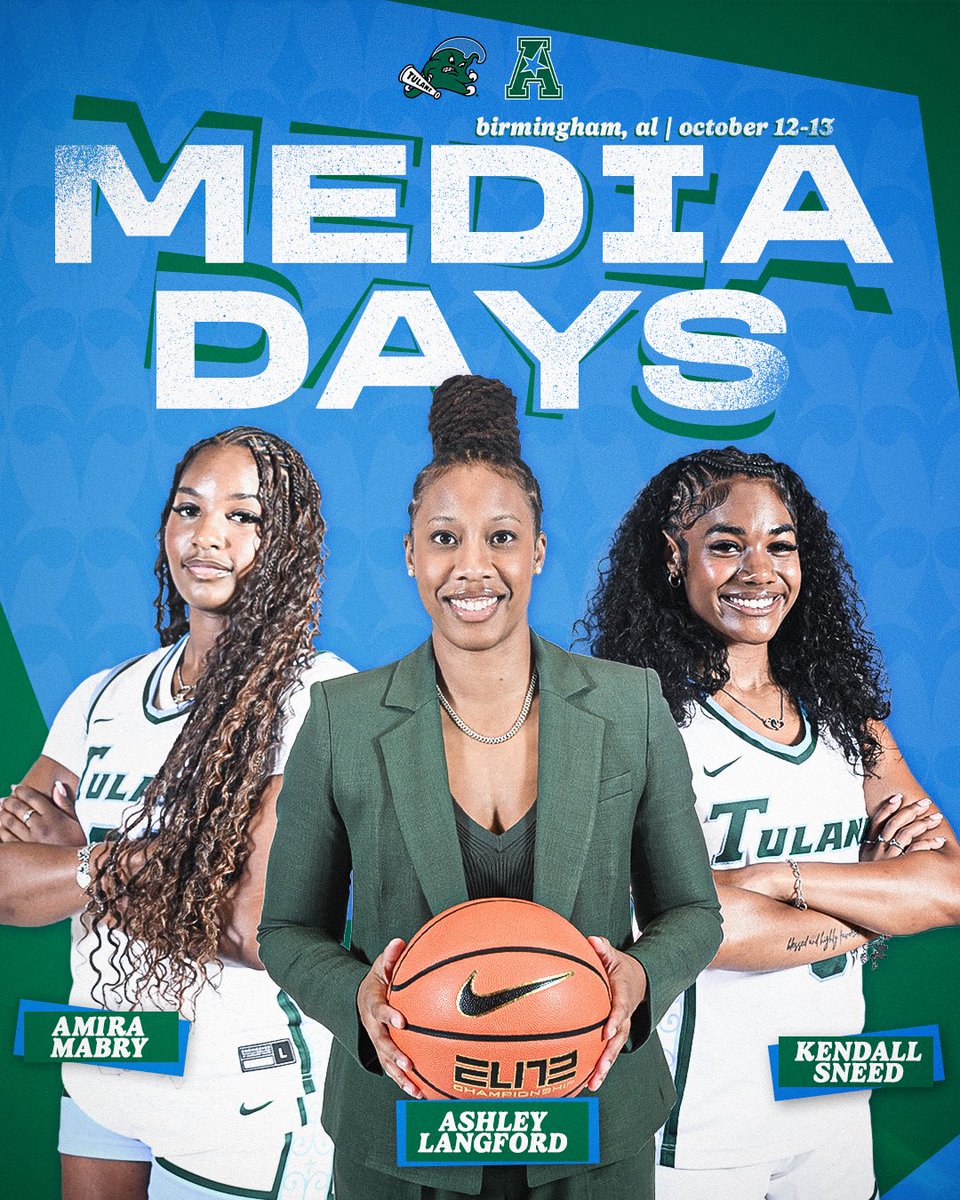 See you soon, Birmingham! 

Catch Coach Langford, Amira Mabry, and Kendall Sneed at <a href="/American_Conf/">The American</a> Tip-Off on Sunday and Monday! 🎤
#RollWave🌊
