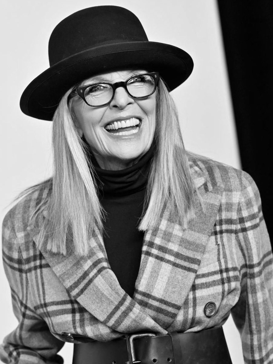 Strandjunker's tweet image. “I never understood the idea that you’re supposed to mellow as you get older. Slowing down isn’t something I relate to at all. — I’ve done all kinds of things I said I wouldn’t do and, of course, now I’m glad. Thrilled.”

R.I.P. Diane Keaton, what a legend. 🕊️💫
