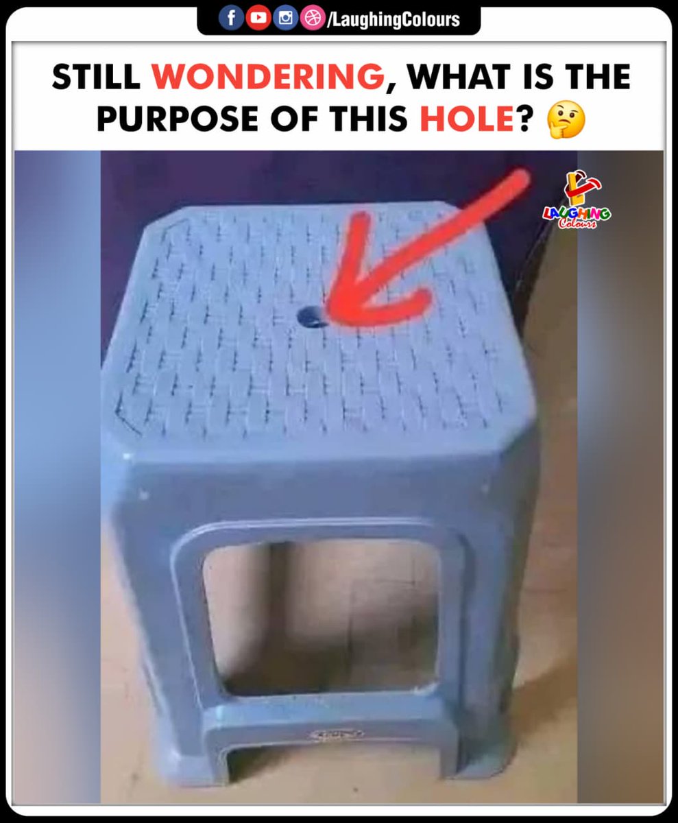 LaughingColours's tweet image. The mysterious stool hole 🤔
#FunnyMeme #IndianHomes #RelatableHumor #DesiLife #EverydayMystery #LaughingColours