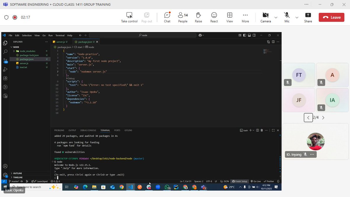id_inyang_'s tweet image. Day 21 of #100DaysOfCode 

Got a suggestion to start using W3schools to learn JavaScript so I started doing that today.

I also got a peek at Node JS for backend development

#WebDev #LearnInPublic #JavaScript #backenddev