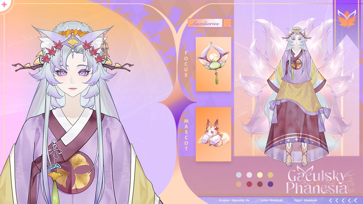 Hello, let me introduce myself!

I'm Gaeulsky Phanesia, a story-OBSESSED gumiho VTuber who loves narrative games, creating ocs &amp; dramatic art pieces, overanalyzing books &amp; movies, etc!

Stay tuned for official Debut Date, but for now I'll be celebrating my Birthday on October 16!