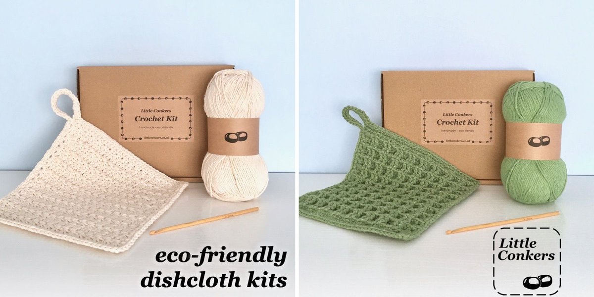 LittleConkers's tweet image. Eco-friendly dishcloth kits, with lovely recycled yarn. 
Find them in my online shop here: littleconkers.co.uk/product-tag/di… 
#EcoCraft #CraftKit #CrochetGift