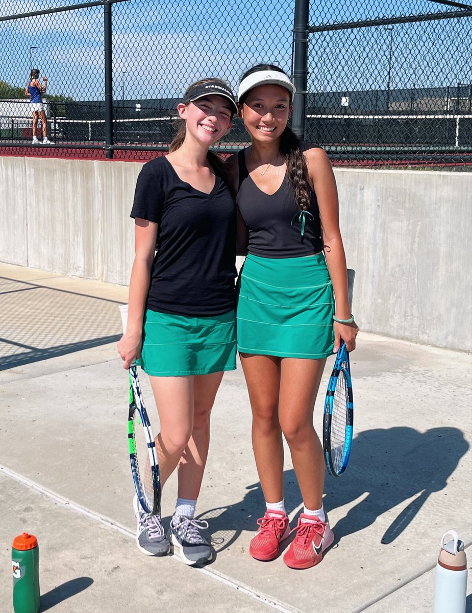 JULIE AND KATE ARE HEADED TO STATE!!!!!!! Now to play in the consolation match for either 3rd or 4th place in the Andover Regional! We are so proud! 🎾💚