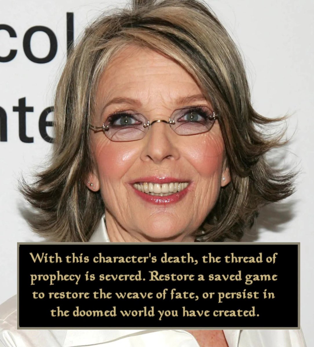 IRLoadingScreen's tweet image. We have lost Diane Keaton.