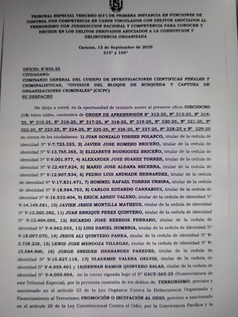 Gabrielperezq2's tweet image. No es la lista de Schindler, es la nueva arremetida del Facho Gobernador de #Trujillo @Gerardo4fPsuv  contra la dignidad y la libertad. Alertamos a #Venezuela sobre la vida e integridad d estos Trujillanos. Algunos ya bajo desaparición forzosa #canonizaciónsinpresospolíticos