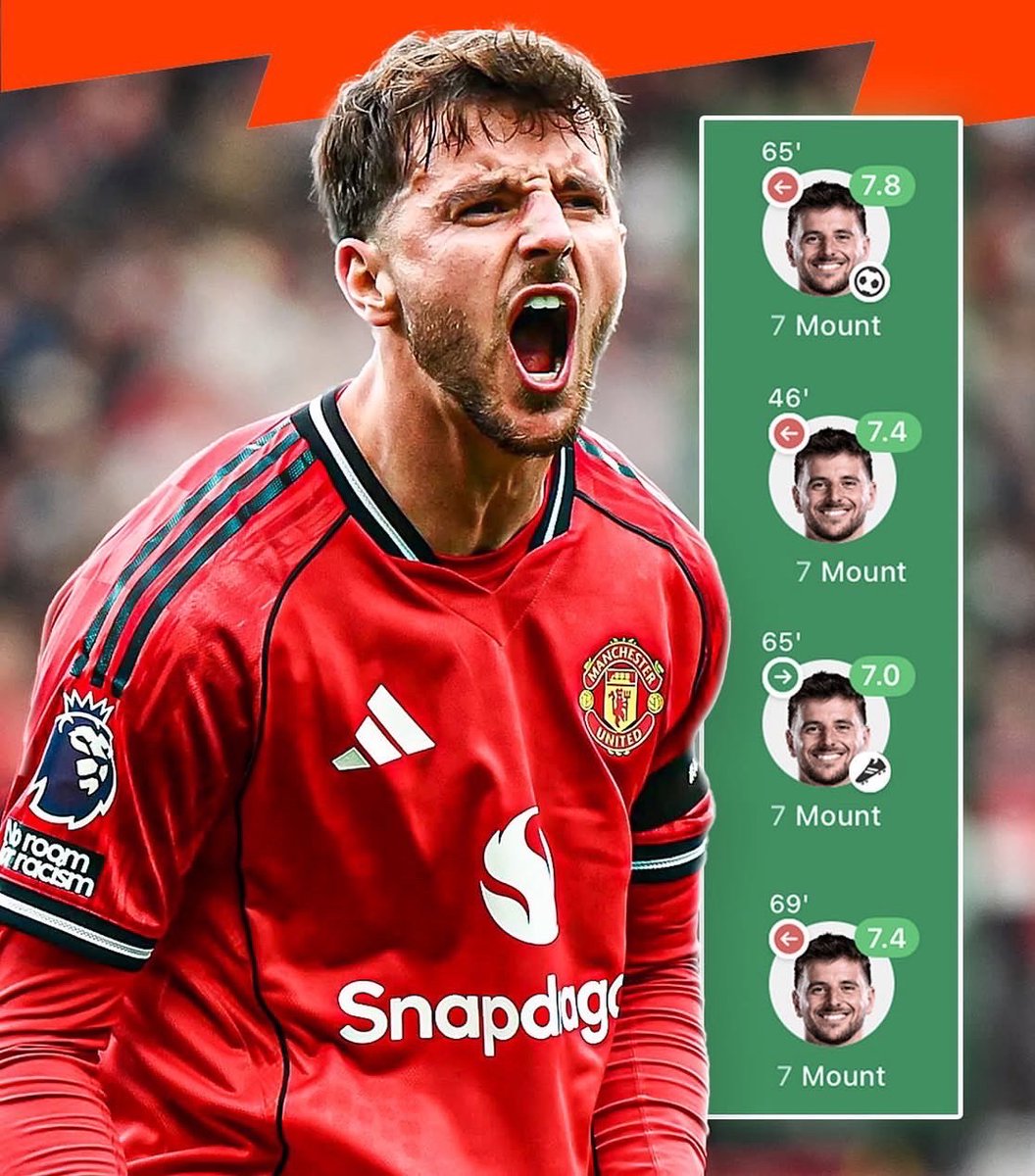 ManUtdInPidgin's tweet image. Mason Mount don finally dey find him rhythm for Manchester United.
E dey play with confidence now and e performances don dey solid back-to-back. ❤️🔥 #MUFC