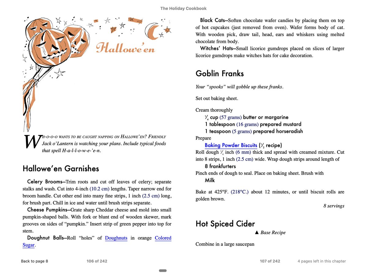 ChuckHumbertson's tweet image. 𝗧𝗵𝗲 𝗛𝗼𝗹𝗶𝗱𝗮𝘆 𝗖𝗼𝗼𝗸𝗯𝗼𝗼𝗸 opens its chapter for #Halloween like this.👀⤵️
#Cookbook link: rebrand.ly/HoldyCB
#food #cooking #Thanksgiving #Christmas #Easter #4thofJuly #desserts #sweets #spooky #TrickOrTreat