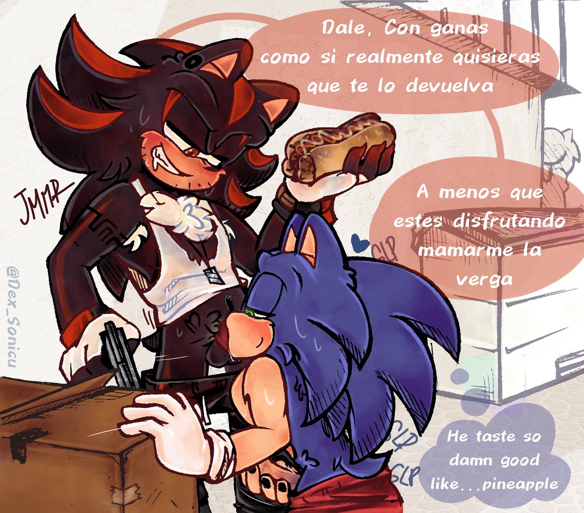 🔞💙🖤 Exchange | Part 1 
(🌴Survive-Latam AU)
#sonadow #Shadonic