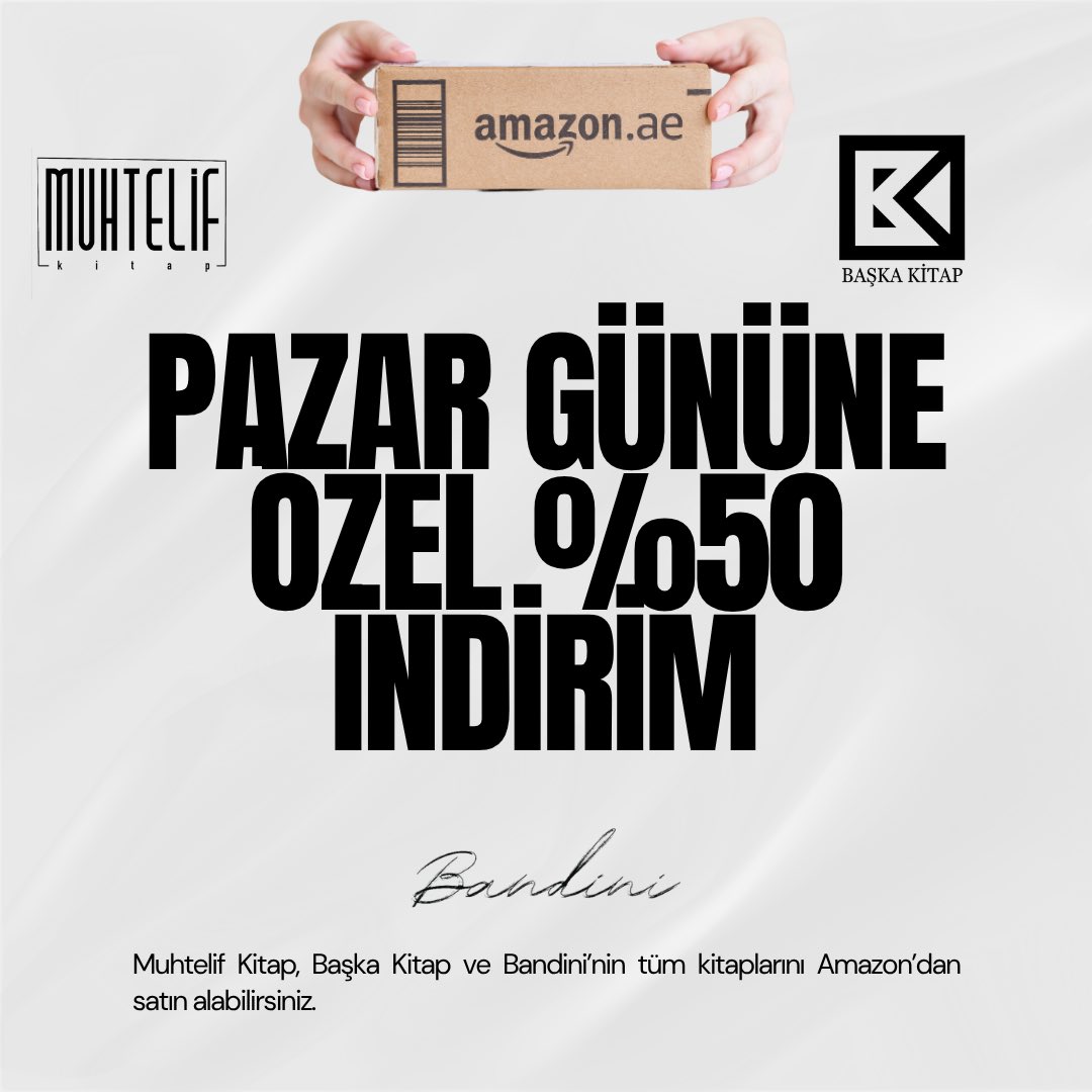 DevrimHorlu's tweet image. Hazır fuarlar başlamışken ve biz katılamıyorken bir indirim yapalım dedik. Amazon’da Muhtelif Kitap, Bandini Kitap ve Başka Kitap etiketiyle yayımlanan tüm kitaplarımız 12 Ekim Pazar gününe özel %50 indirimde olacak. Roman, şiir ve öykü okurları incelerse keyifle okuyacakları…
