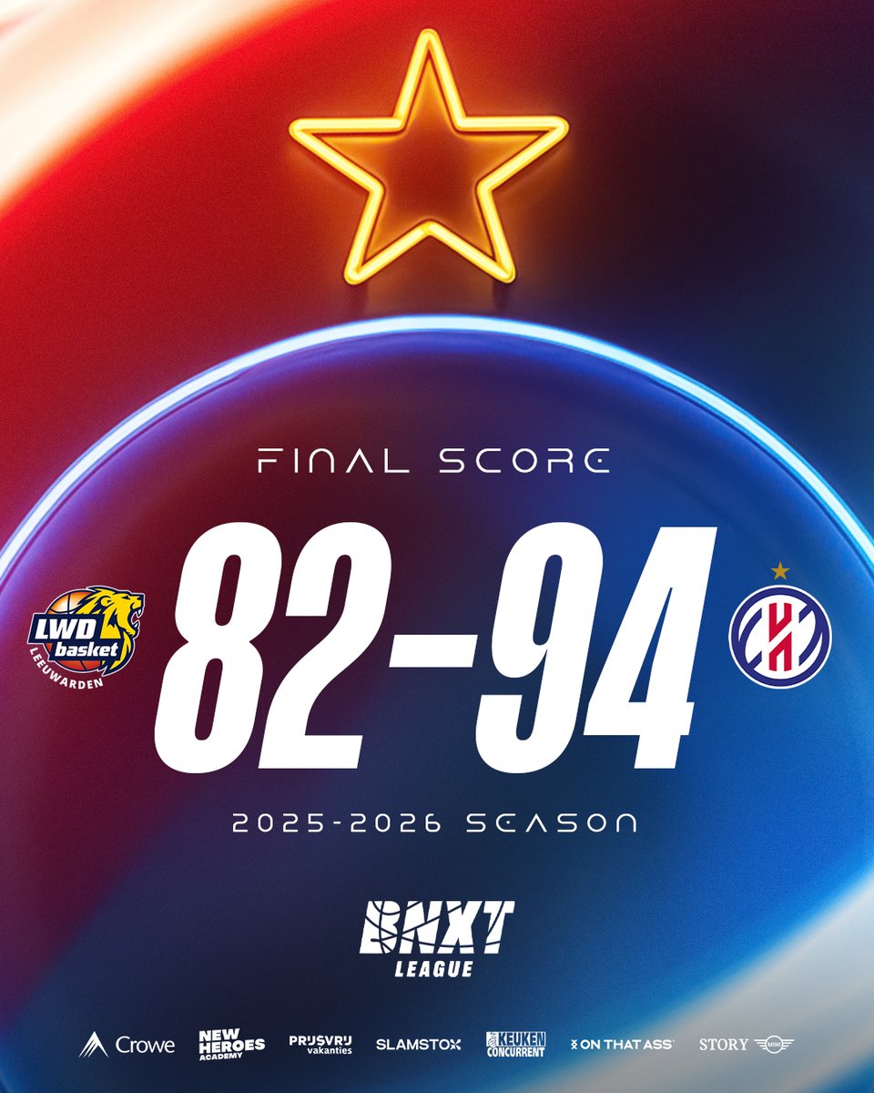 🔥🏀 | 𝐖! Geen schoonheidsprijs, wél de volle buit naar Den Bosch!

Keevan Veinot: 22 PTS, 10 REB &amp; 26 EFF 🌪️
Xavier Cork: 14 PTS, 83% FG &amp; 16 EFF ⚡️
Luuk van Bree: 9 PTS, 6 AST &amp; 3 STL 🧠

#heroesdenbosch #BNXTLeague #LWDvsDBO