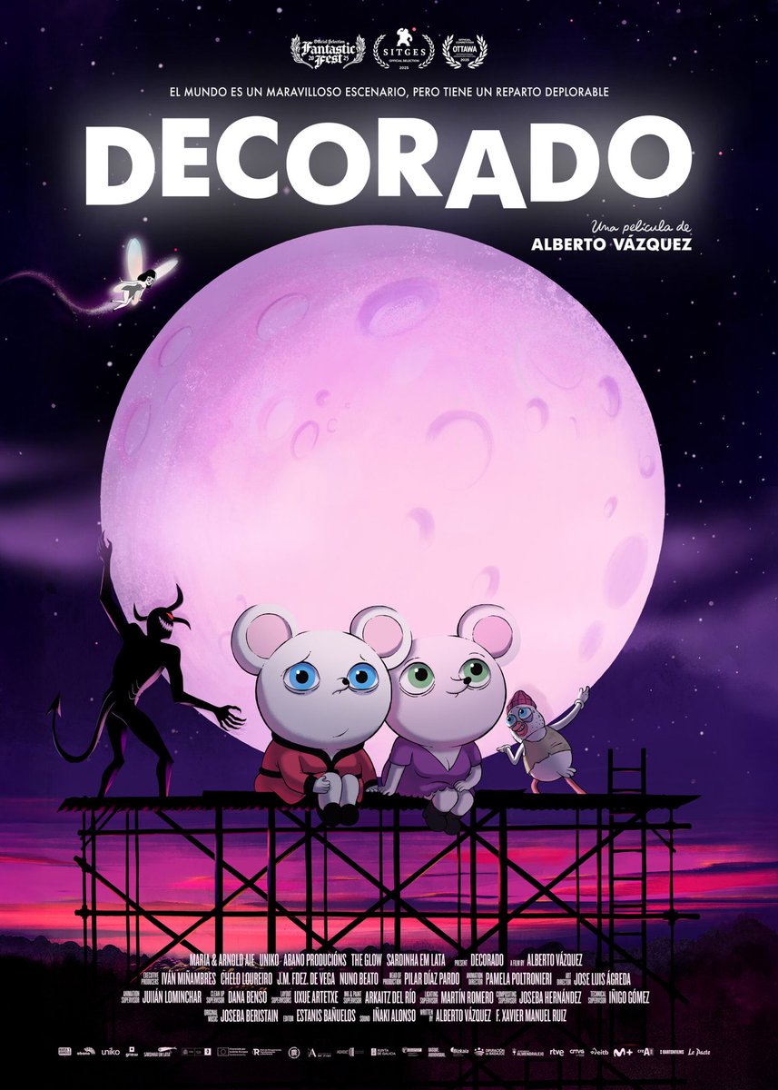 horrorlosers's tweet image. DECORADO (2025)💀💀💀💀 Que Alberto Vázquez siga haciendo películas como esta debería ser motivo de fiesta nacional. Tras la incursión en la fantasía oscura de UNICORN WARS, el director ofrece un THE TRUMAN SHOW perverso sobre la crisis existencial que deja a BOJACK HORSEMAN en…