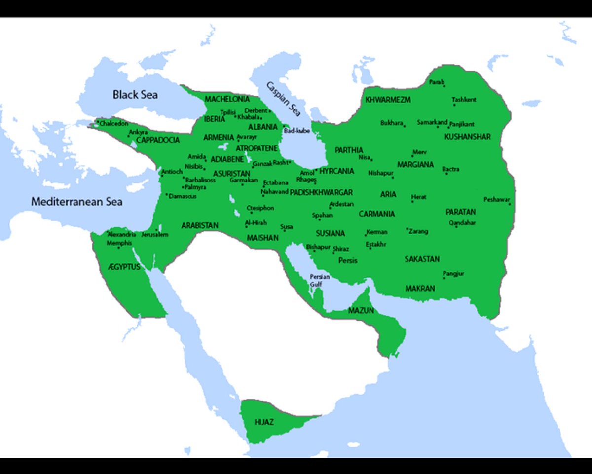 capregime's tweet image. Sassanian (Persian) Empire at its height 620 AD