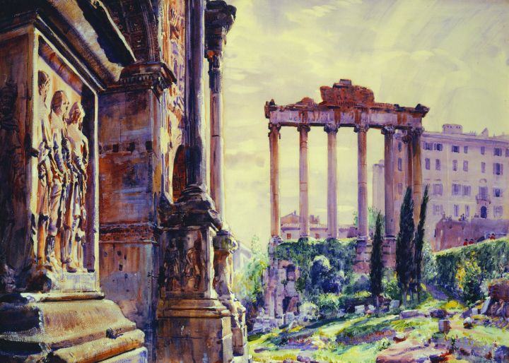 Art of the Day! "Arch of Severus and Temple of Saturn". Buy at: ArtPal.com/apperleyart?i=…