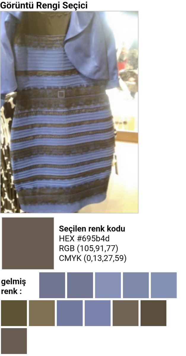 Bezaz sarı gören biri olarak soyluyorum gercekte mavi-kahve ama cözemediksel beyaz sarı goruyoz