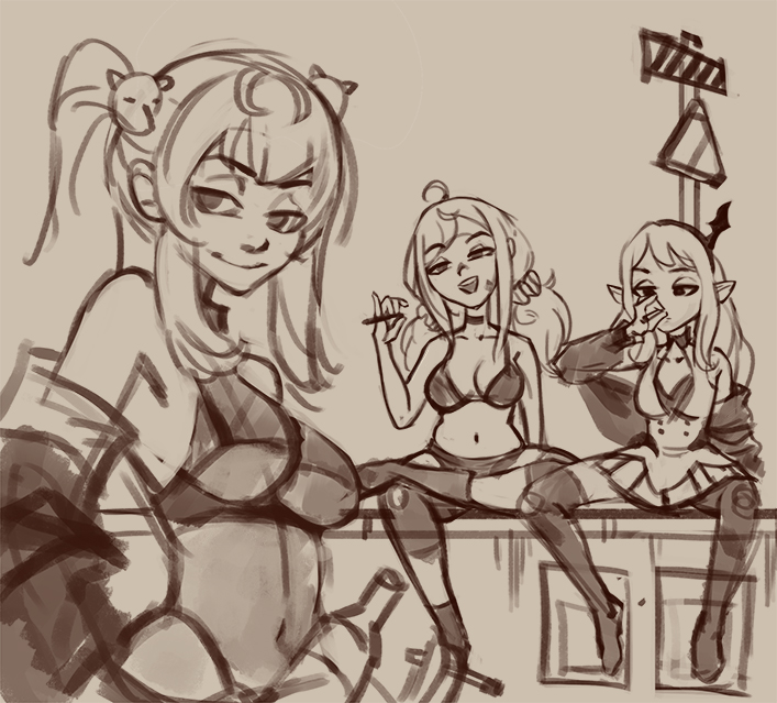 Glumdoodle's tweet image. Found an old sketch