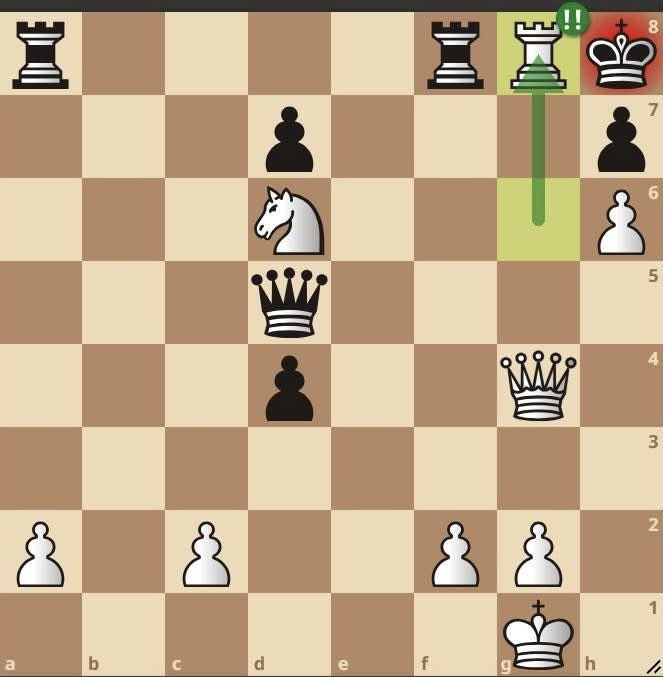 aarshvir's tweet image. One of the most beautiful chess moves, ever!!

#Chess #magnus #ClutchChess