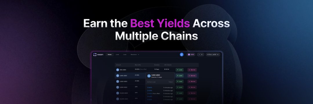 cryptoForTEE's tweet image. Meet @Ensofi_xyz: Your DeFi Edge on Solana

Forget outdated models, volatile yields, and clunky bridges.
EnsoFi’s decentralized platform on Solana powers cross-chain borrowing and lending with up to 31.7% APY on USDT and negative net APY borrowing. 

Leverage automated strategies…