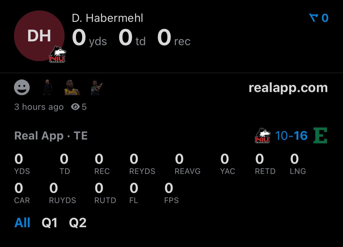 Former Collinsville Kahok, Devin Habermehl got in the game today against Eastern Michigan but recorded no stats. #IHSA