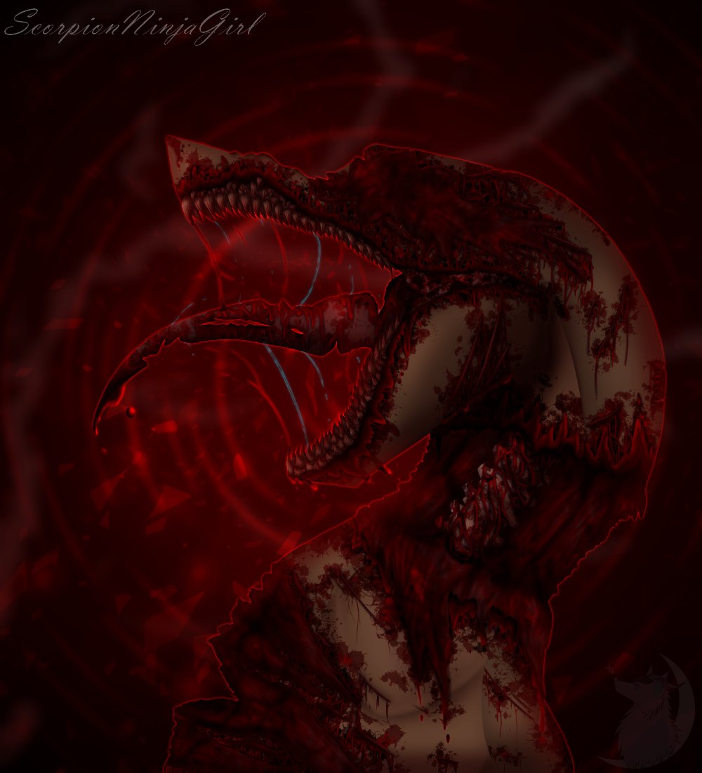 ScorpionNinjaa's tweet photo. Back from my hiatus with a gory drawing! took awhile to finish but i made it in time for spooky season. Hopefully i can get another spooky drawing out before Halloween!

Speedpaint - https://t.co/hpQQboSRYI
#GoreArt #artwork #digitalartwork #redraw https://t.co/pb7TRw4biI