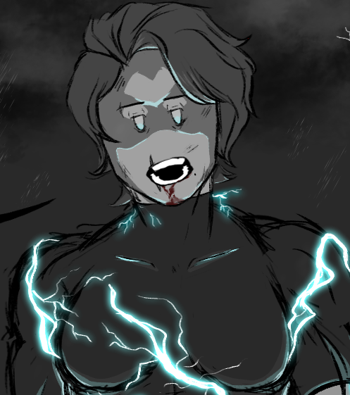 An original concept that I made for Bella was that her weaponry was a gun of electricity she could form with Electromite that shoots pure energy. 

I scraped it, but also mention it once in a while, like such. Now she uses a Beretta M9 and a butterfly knife.