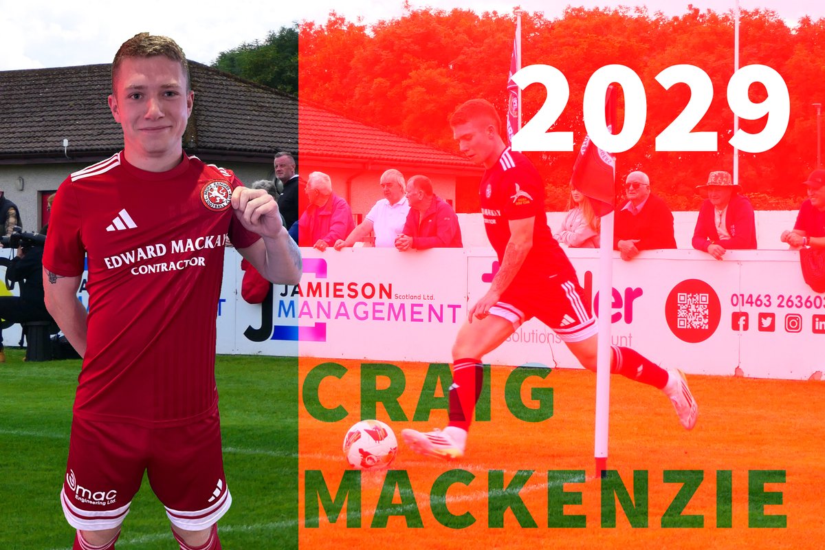 brorarangers's tweet photo. 🎶 TWO MORE YEARS 🎶

Brora Rangers are delighted to confirm that Craig MacKenzie has signed a contract extension taking his stay til the summer of 2029

Our double award winner arrived last summer from Forres Mechanics earning over 30 goal contributions in his debut season https://t.co/PBHPyiPGYJ