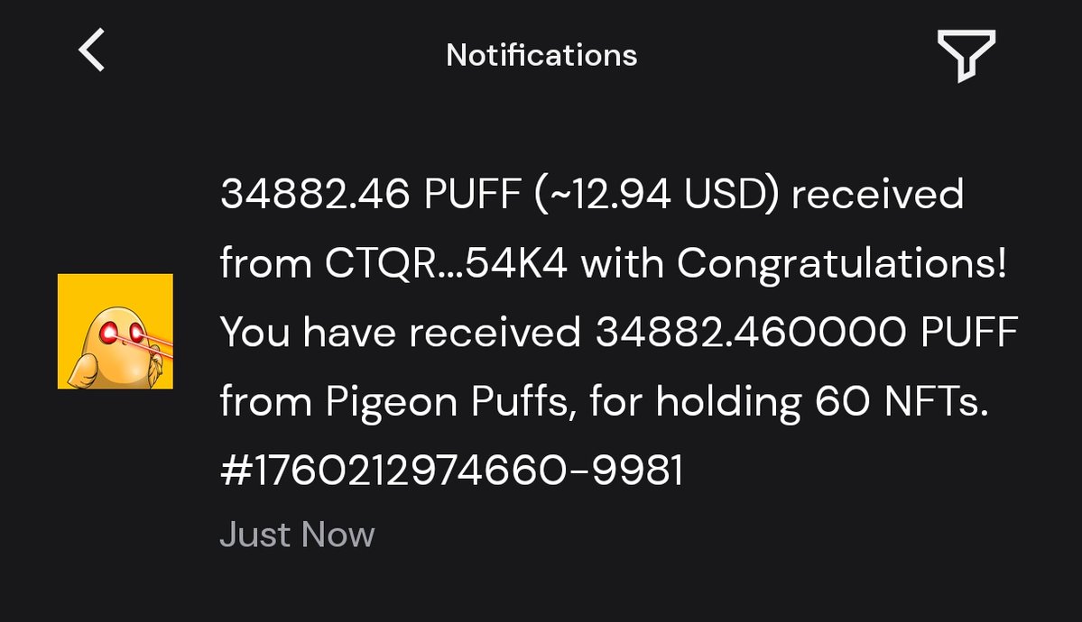 PigeonPuffs's tweet image. While everyone else is sitting around complaining, the pigeons still be grinding 👨🔧
Weekly holder airdrops just went out❤️🔥
#Algorand