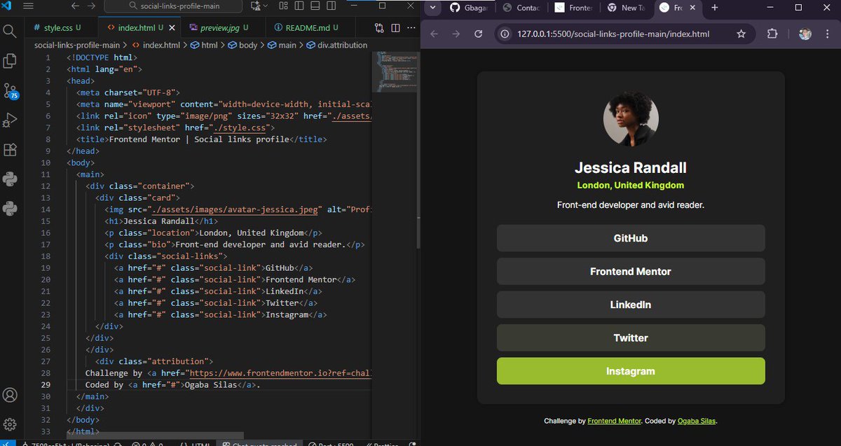 SilasOgaba's tweet image. I said I&apos;ll rest before i enter React fully and here i am rocking up Frontend Mentor Challenges...
And it&apos;s cool if you wanna practice and master your Frontend skills check @frontendmentor
#100DaysOfCode #Frontend #html #css #webdeveloper