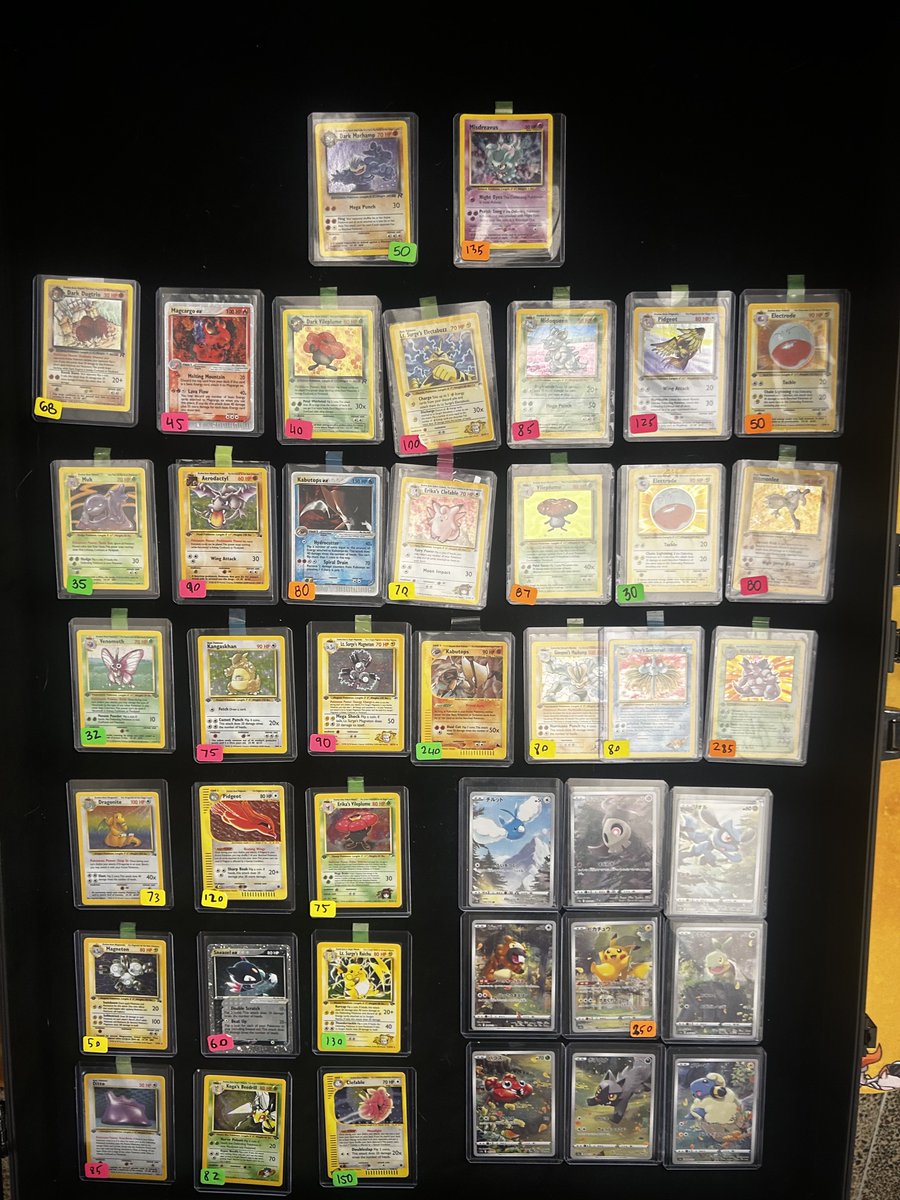 Show leftovers! Prices marked on cards. Assume raw wont gem! 

Free ship $100+ otherwise $5 bmwt 

Rts appreciated