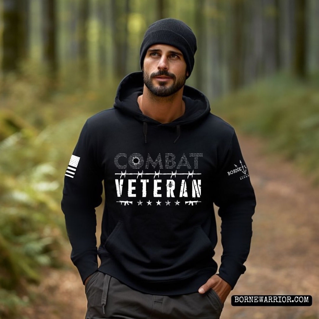 BorneWarriorUSA's tweet image. Combat Veteran Hoodie.
The word COMBAT is forged using Military slang. 
Order at bornewarrior.com

#veterans #combatveteran #usveterans 
#rangeday  #2a #range #america #fortbraggnc  #northcarolina