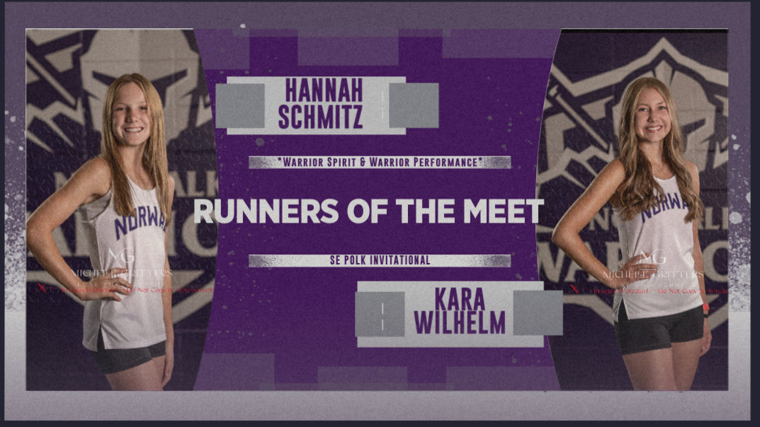 Let’s try this again…
Runners of the Meet for Fort Dodge are Hannah Schmitz and Kara Wilhelm!
Congrats, Ladies!!