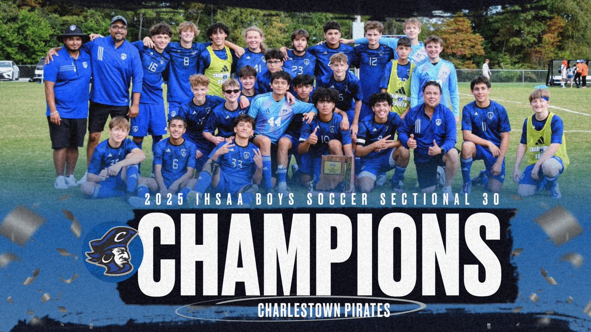 ⚽🏆Your Charlestown Pirates are Back-to-Back IHSAA Boys Soccer Sectional 30 CHAMPIONS!