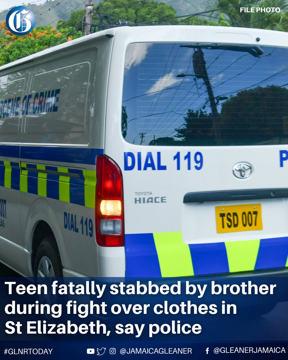 JamaicaGleaner's tweet image. A 17-year-old boy has died after he was allegedly stabbed by his 14-year-old brother during a fight on Friday night over clothes in Comma Pen, St Elizabeth, the police say.

Read more: jamaica-gleaner.com/article/news/2…