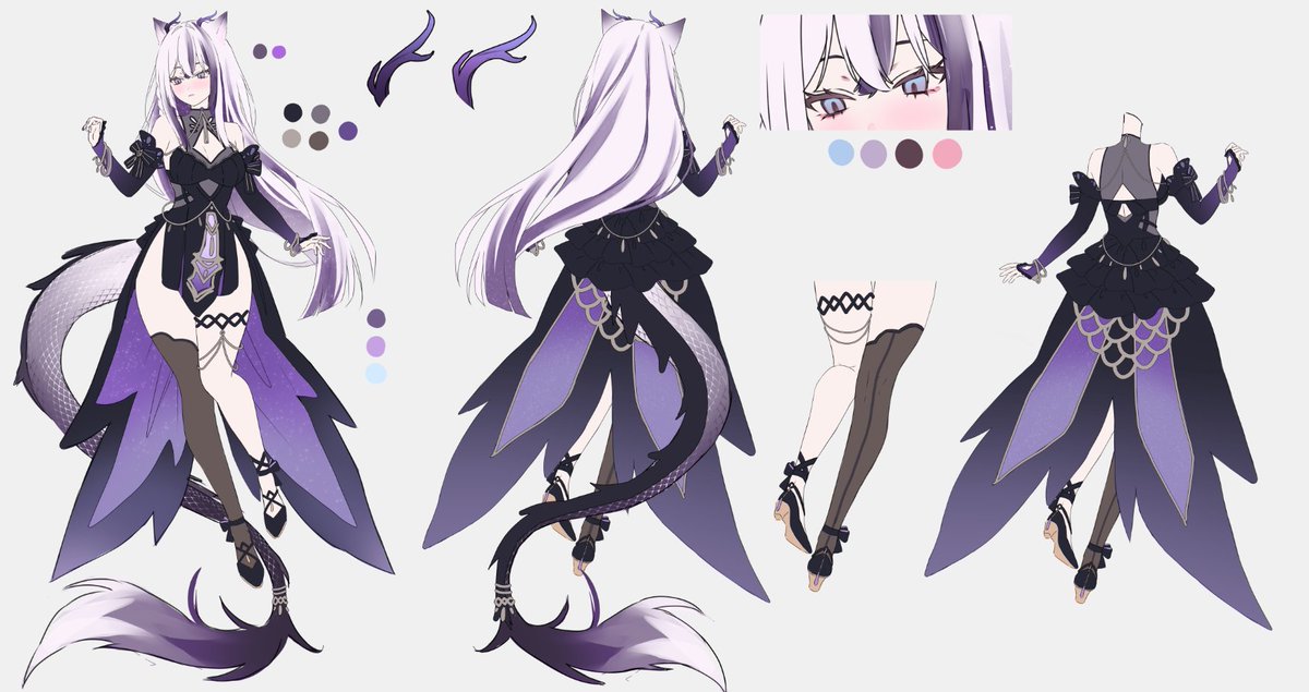 anariake's tweet image. 🇫🇷 / 🇬🇧
MY OFFICIAL REFSHEET

🎨Design by the amazing @Vitaminechan 

🤍💜

#vtuber #vtuberfr