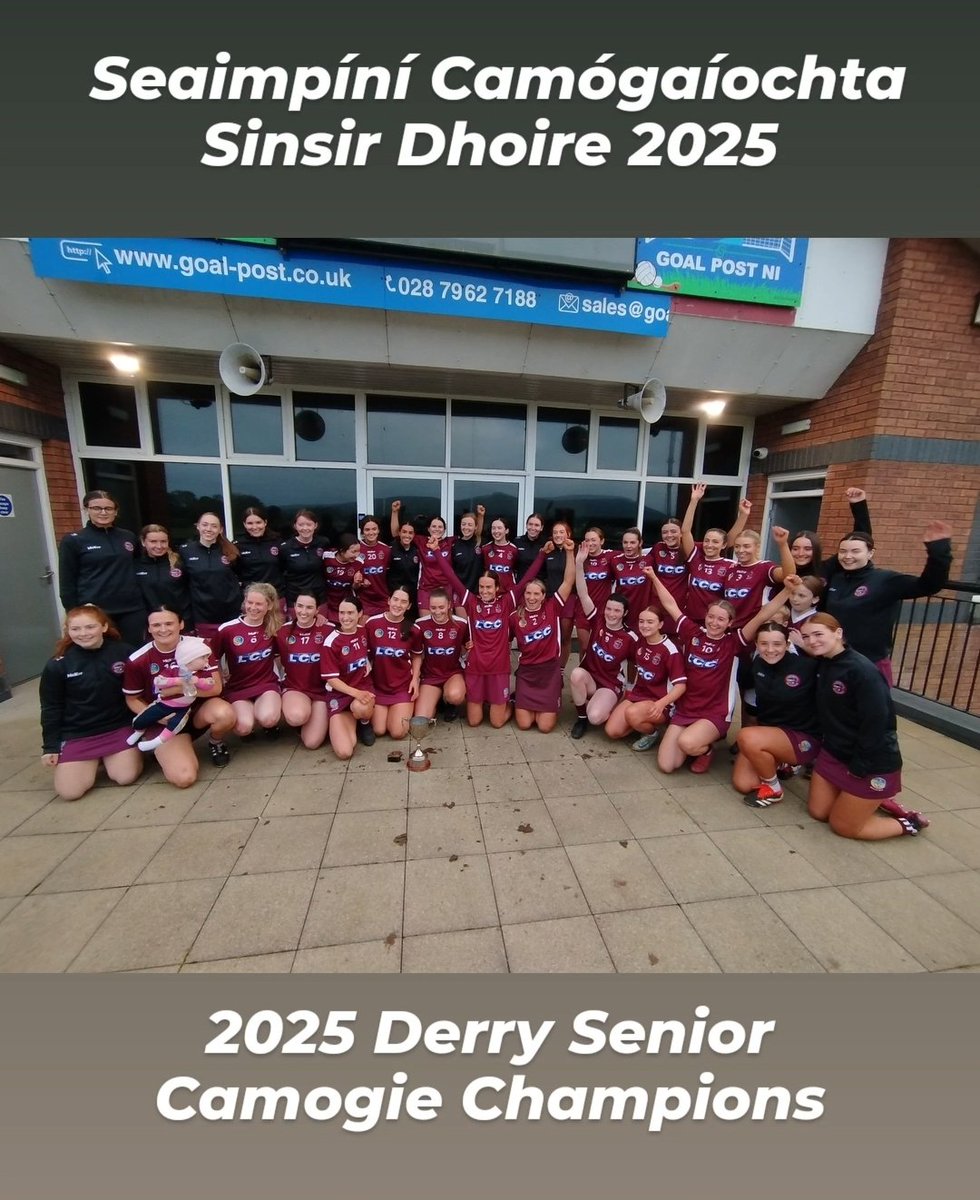GACSlaughtneil's tweet photo. Comhghairdeas ó chroí lenár gcamógaithe & leis an lucht bainistíochta Sinsir ar a mbua iontach sa Chraobh inniu.
Massive Congratulations to our Senior camógs & management on their fantastic victory in the Derry championship today. 🏆 #Níneartgocurlechéile #Nostrengthwithoutunity https://t.co/7qr1Yo6IAh