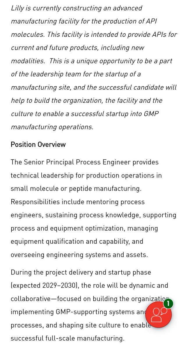 ValueForAll1's tweet image. $lly: Sr. Principal Process Engineer - Oligonucleotides 

Lilly plans to build a new $6.5 billion facility to manufacture active pharmaceutical ingredients in Texas investor.lilly.com/news-releases/…

$cdxs $bchmf