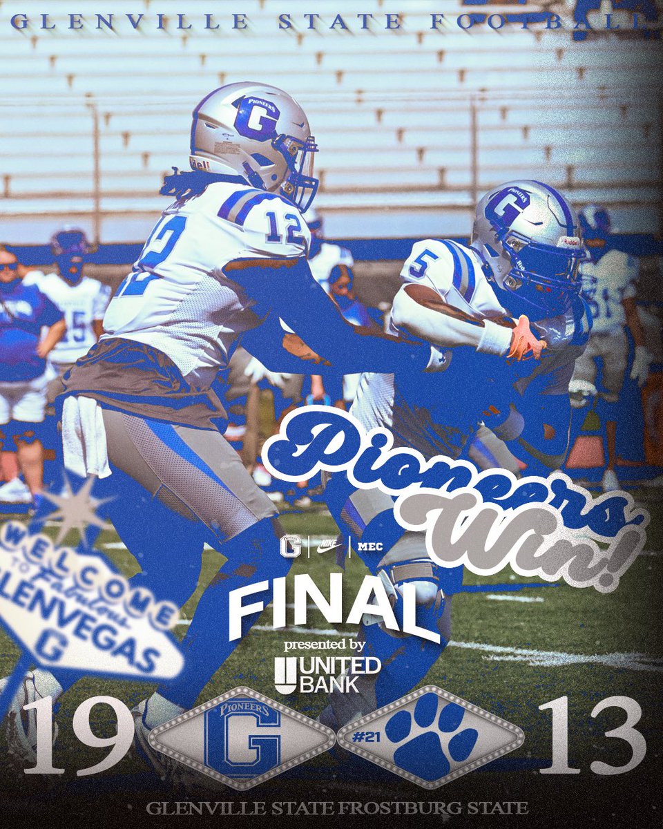 GlenvilleStFB's tweet photo. 𝐏𝐈𝐎𝐍𝐄𝐄𝐑𝐒 𝐖𝐈𝐍!

UNDEFEATED NO MORE ❌ JKing walks it off in Frostburg!

#GoPioneers https://t.co/MtDE76rWm7