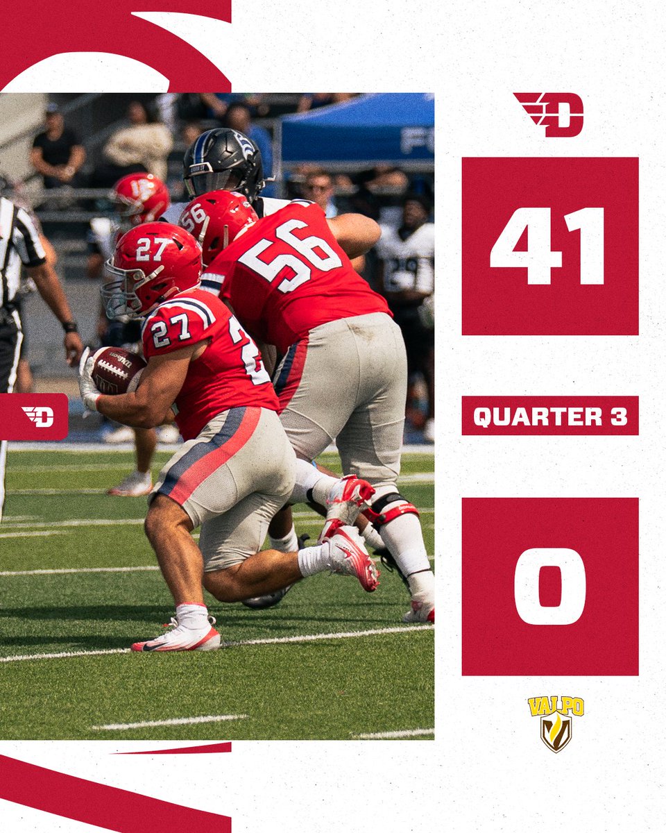 One Quarter Left in Valparaiso ✈️ 

#FlyerFootball // #GoFlyers