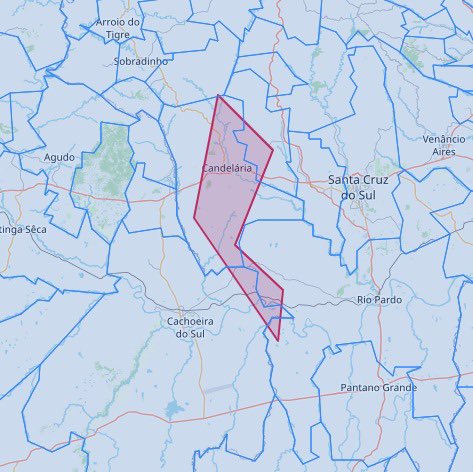 Defesa Civil alerta: condição de ALERTA para instabilidades atuando na região de Candelária, com chuva, raios e granizo. Risco ALTO de destelhamento. Válido até 18h30 do dia 11 de outubro. Evite áreas de risco. Emergência ligue 190/193.