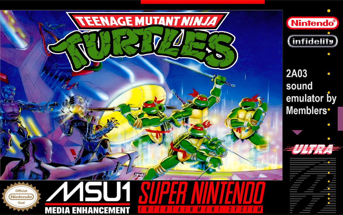 infidelity_nes's tweet image. Enjoy my latest port from the NES to the SNES

Teenage Mutant Ninja Turtles!

Please enjoy, and thank you @MannyCa1avera for the boxart!

archive.org/download/teena…

@RetroRGB