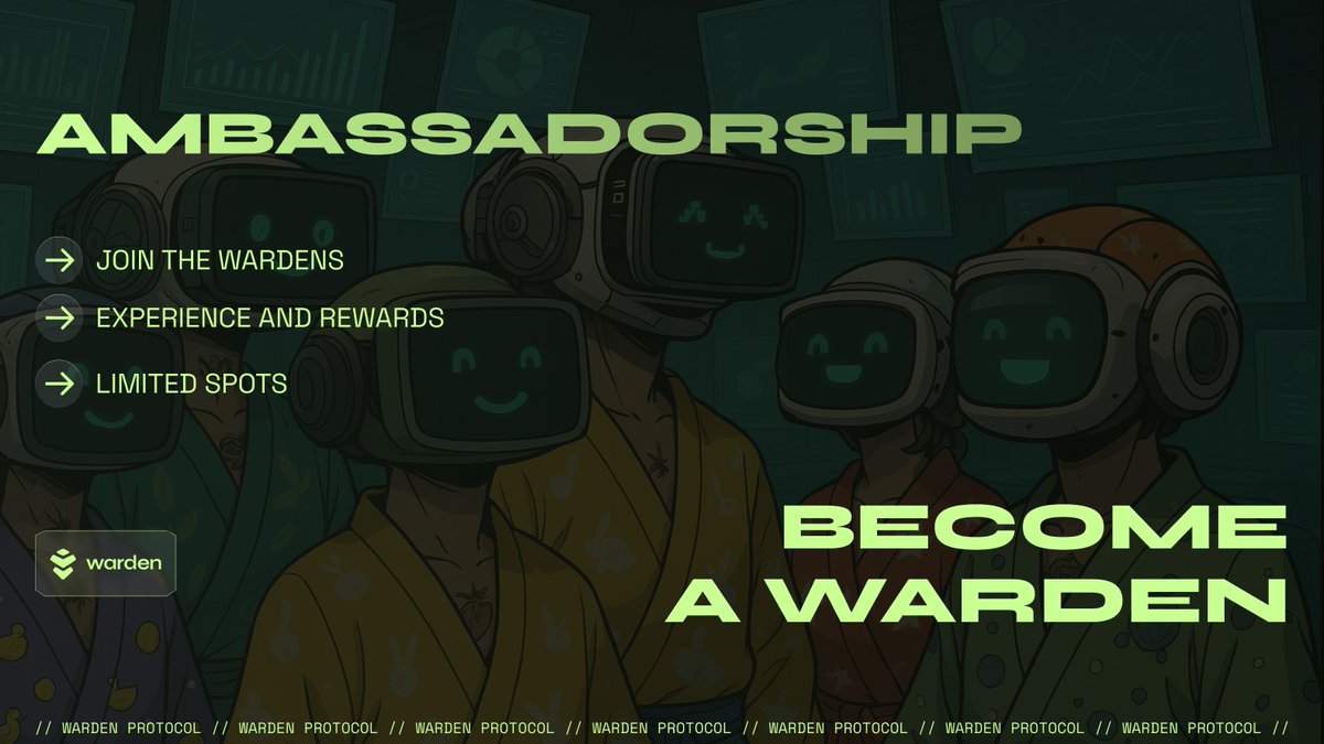 web3_tech_'s tweet image. Few days left to apply for @wardenprotocol Ambassadorship Program, applications ends October 15th, 2025

They’re calling all AI + Web3 builders, creators, mindshare kings and queens, and community leaders to join the movement

If you’re not following Warden on X or haven’t joined…
