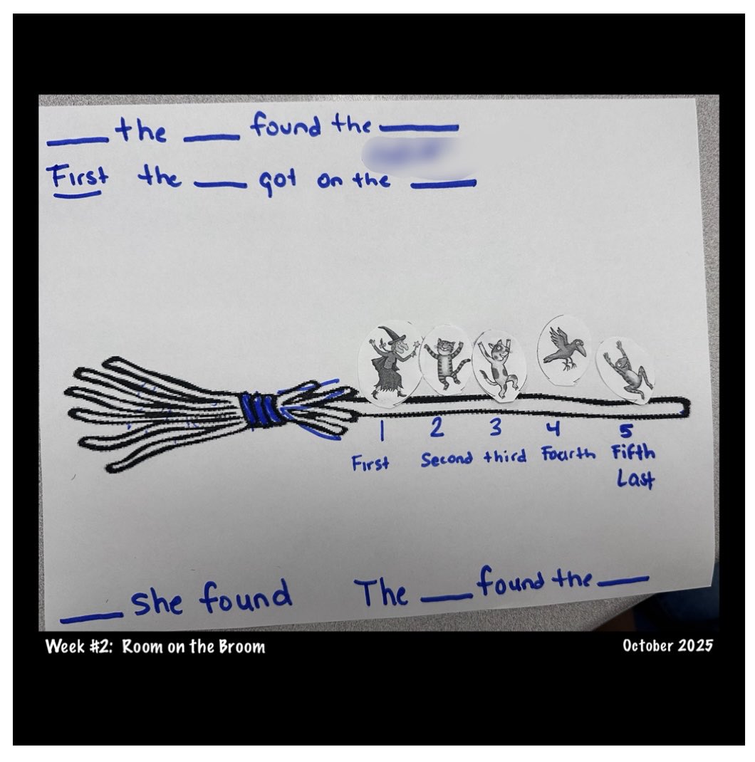 Andre_Bristol's tweet photo. “Room on the Broom” came to life as a SONG!🎶 📖 🎶
Students followed the magical adventure of the kind witch and her growing crew.🧙♀️🐱 🐶 🐦 🐸
@CFISDAndre @CyFairISD #bringoutthebest #LeopardsLEAD @Juliebslp #BringingLanguageToLife @AndreNByers #cfisdslp #CFISDspirit https://t.co/YUugTmIwob