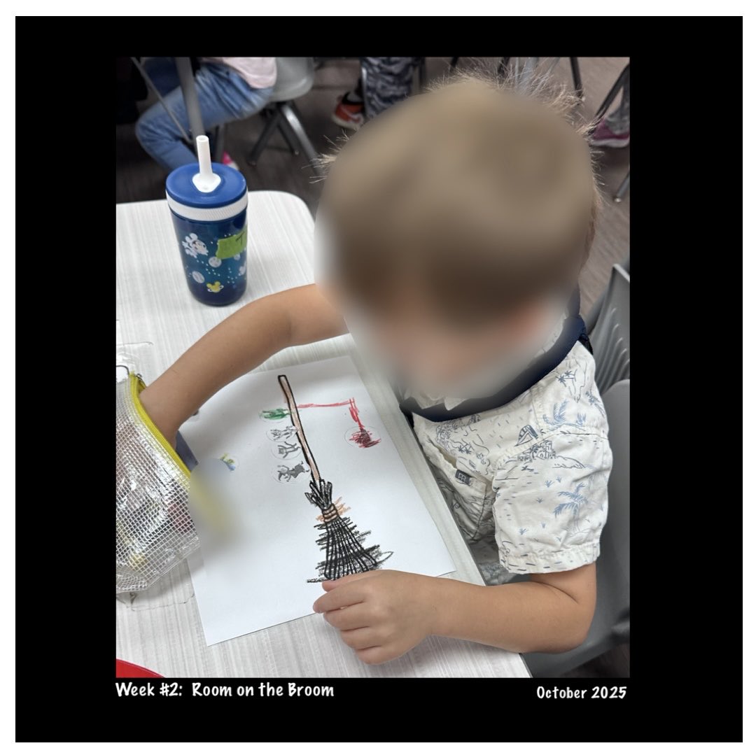 Andre_Bristol's tweet photo. “Room on the Broom” came to life as a SONG!🎶 📖 🎶
Students followed the magical adventure of the kind witch and her growing crew.🧙♀️🐱 🐶 🐦 🐸
@CFISDAndre @CyFairISD #bringoutthebest #LeopardsLEAD @Juliebslp #BringingLanguageToLife @AndreNByers #cfisdslp #CFISDspirit https://t.co/YUugTmIwob