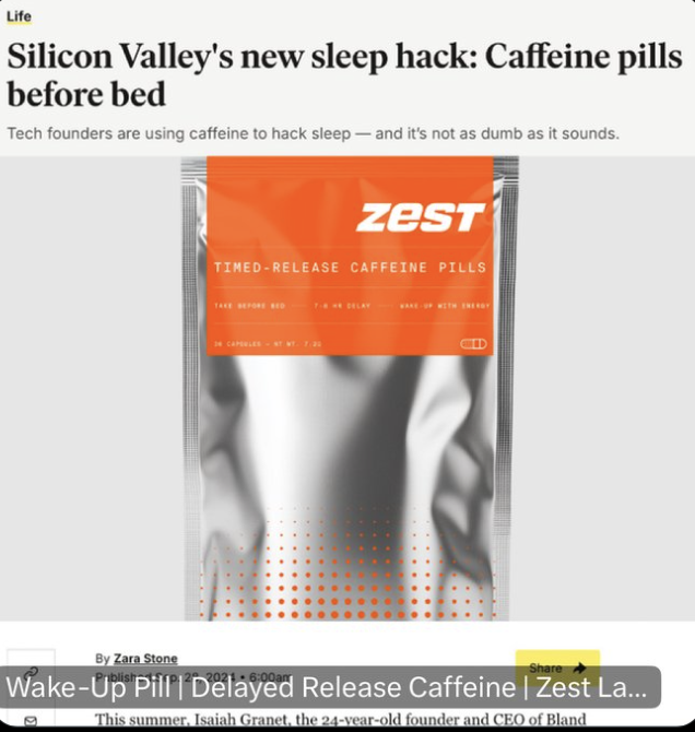 Dylanecommm's tweet image. These guys just opened up a new $1b category in supplements

Caffeine you take before bed. 

Everyone said “who would do that?” — now they’re printing money.

There’s always another axis for innovation: timing, delivery, or ritual.

Got me thinking... 

– Sleep pills you take in…