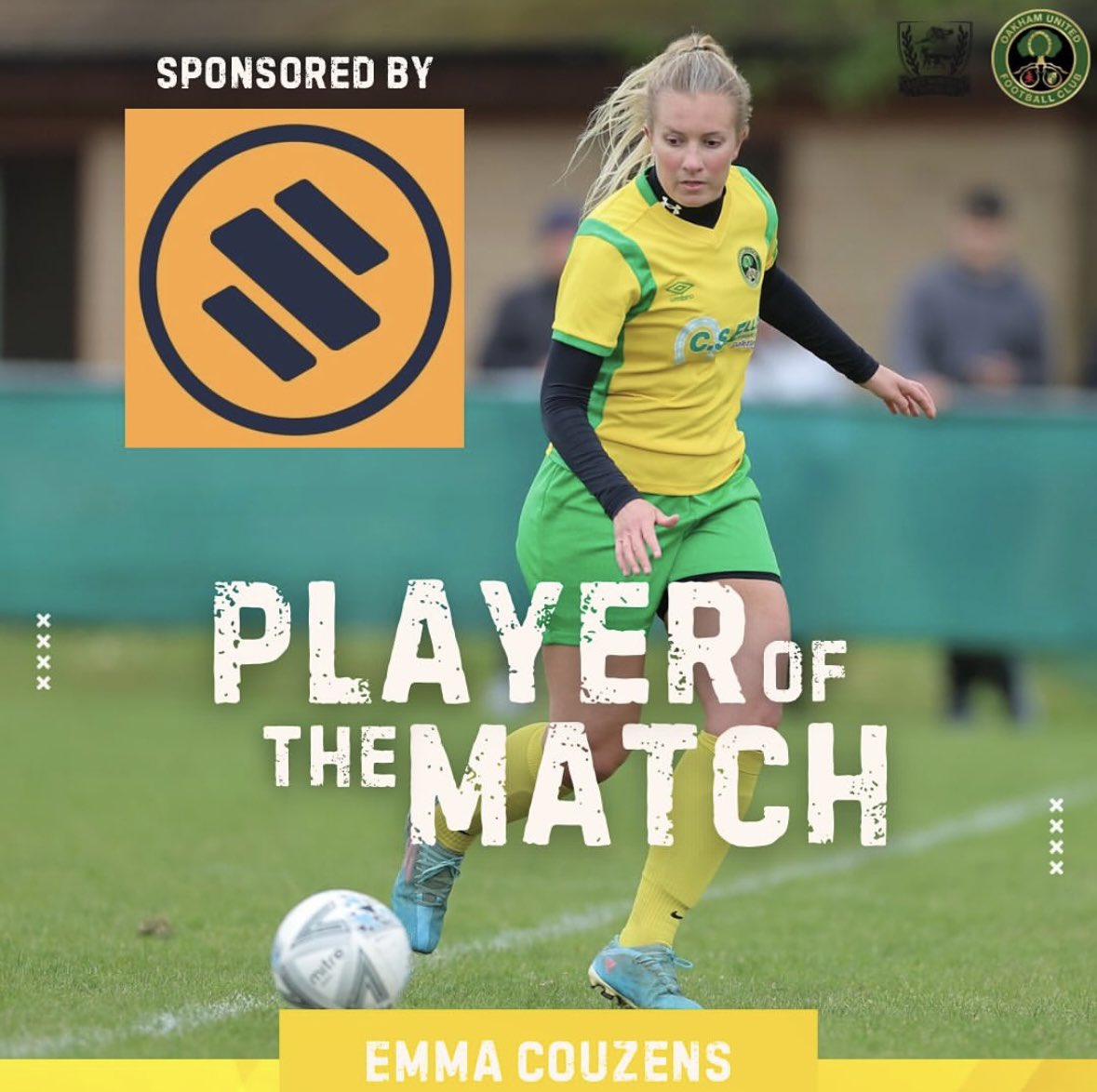 🌟Players of the Match – Nat &amp; Emma🌟

Nat - Insane. Solid👏 Vocal, energetic, and fearless in every tackle, so good to have you back, Nat 💚💛

Emma – A tireless performance in midfield 💪 put in a brilliant shift, showing incredible work rate and never stopping running👏👏