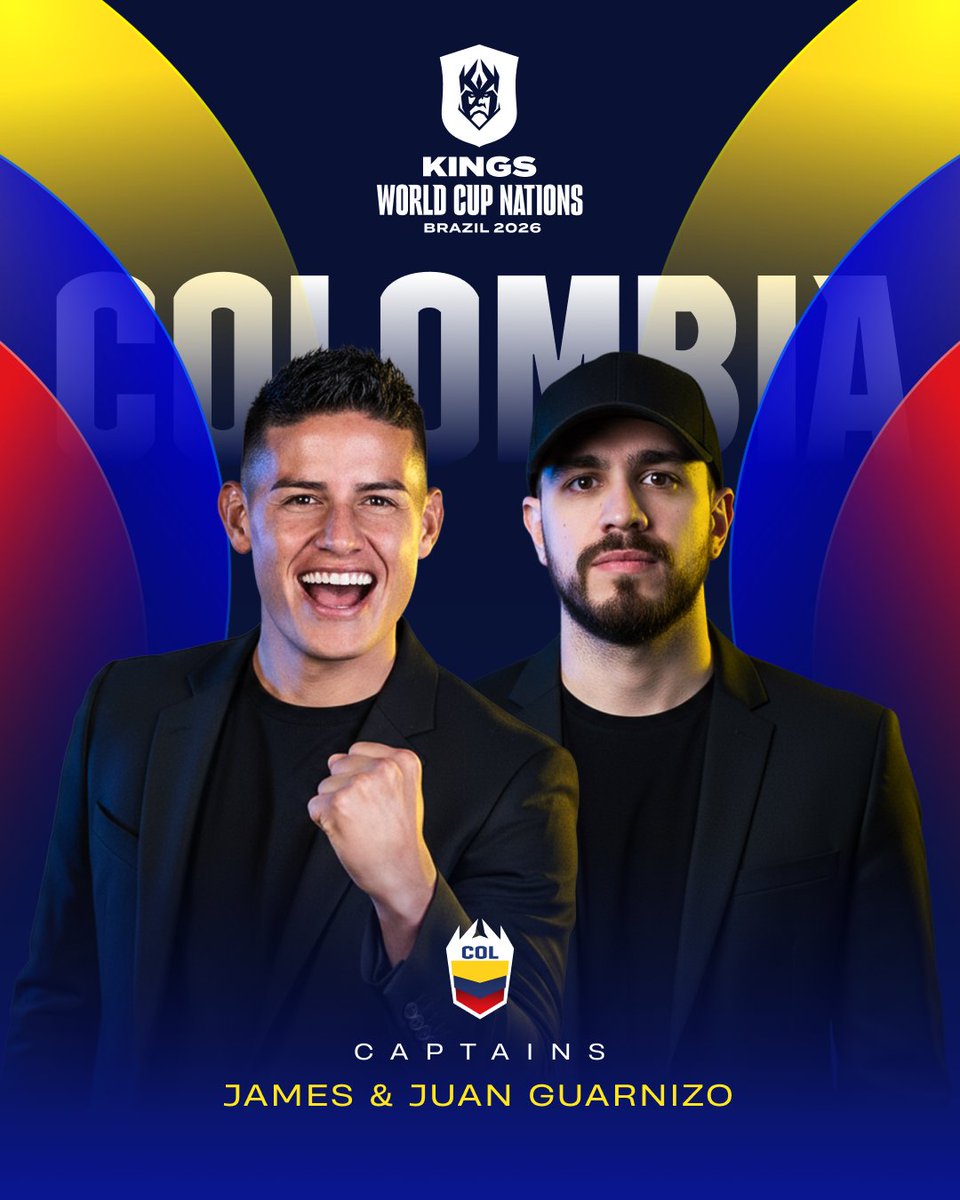 KingsLeague's tweet photo. 🇨🇴 Colombia - James Rodríguez y Juan Guarnizo https://t.co/EMVRw0KKGP