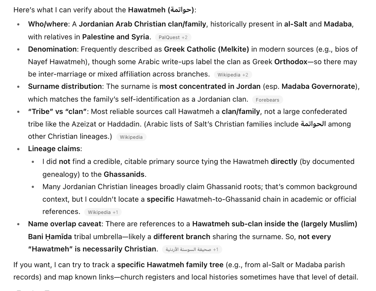 nntaleb's tweet image. Laura Loony seems stupid enough to bullshitting where she can be caught.
There are a lot of North Arabian tribes that did not convert to Islam & still bear Arabian garb.
Hawatmeh is a well known Christian North-Arabian clan. They have been Christian for perhaps 2000 years.