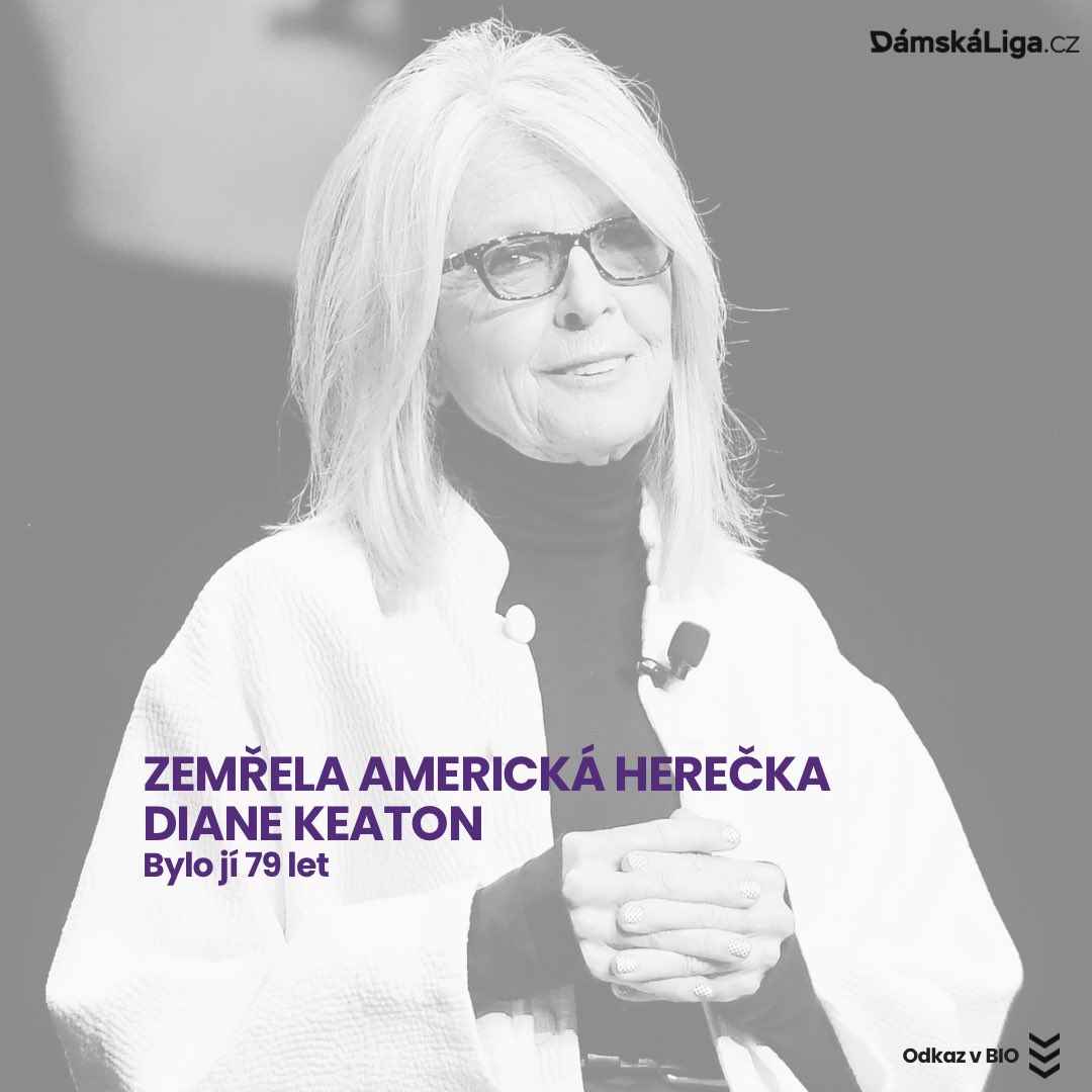 oprosek's tweet photo. Je mi to líto. Diane Keaton v sobě měla noblesu, humor i zvláštní druh tajemna, který se dnes už nevidí. Každý její film měl styl a lehkost, stejně jako ona sama. Její smích byl nakažlivý.
Jdu si pustit Ženy v balíku. Nebo Klub odložených žen.
R.I.P. https://t.co/VWCrAizZQE